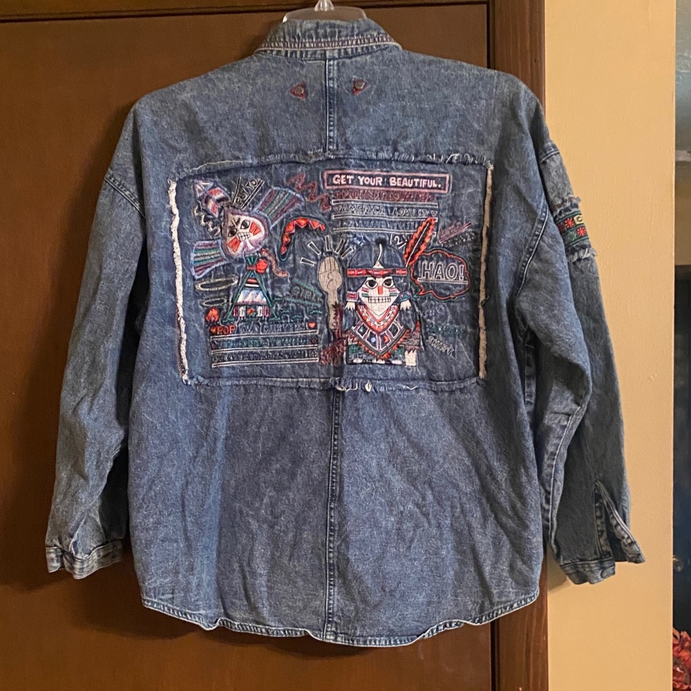 Vintage 1980s Major Damage Denim Shirt